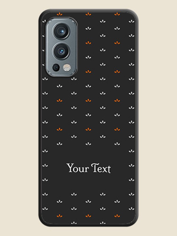 Custom Simple Pattern With Custom Text On Space Black Personalized Soft Matte Phone Covers -Oneplus Nord 2 5G - alternate view