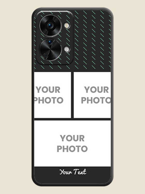 Custom Cross Dotted Pattern with 2 Image Holder  on Personalised Space Black Soft Matte Cases - OnePlus Nord 2T 5G - alternate view