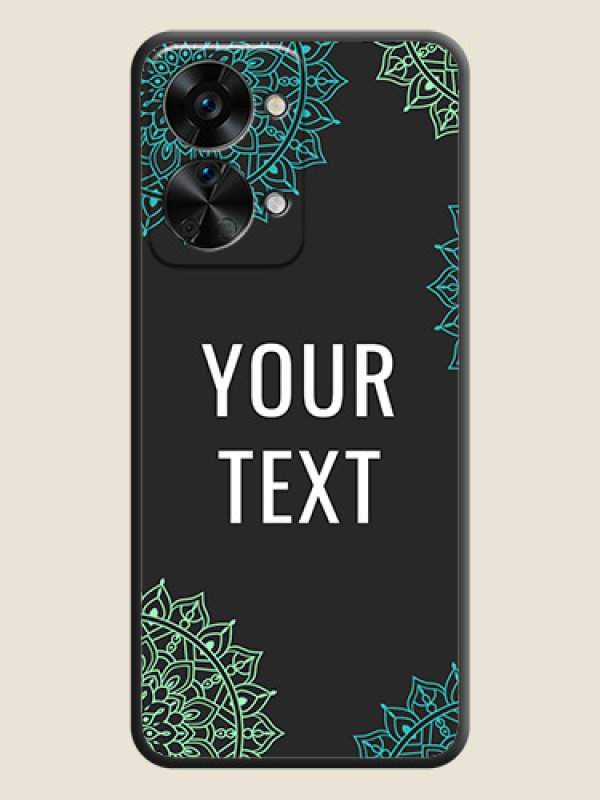 Custom Your Name with Floral Design on Space Black Custom Soft Matte Back Cover - OnePlus Nord 2T 5G - alternate view