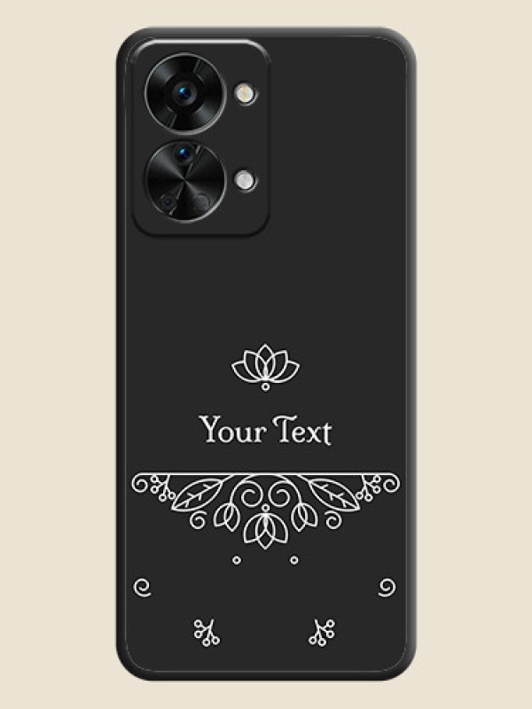 Custom Lotus Garden Custom Text On Space Black Personalized Soft Matte Phone Covers -Oneplus Nord 2T 5G - alternate view