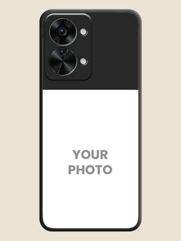 Custom Image Upload With Space Black Color On Custom Soft Matte Mobile Back Cover - OnePlus Nord 2T 5G - alternate view