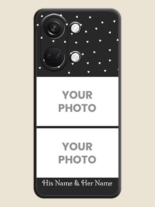 Custom Miniature Love Symbols with Name on Space Black Custom Soft Matte Back Cover - OnePlus Nord 3 5G - alternate view