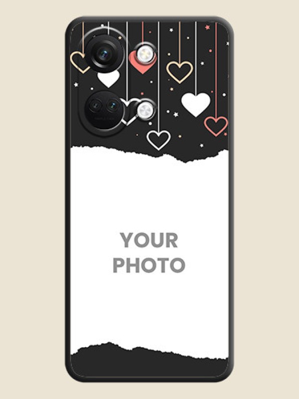 Custom Love Hangings with Splash Wave Picture on Space Black Custom Soft Matte Phone Back Cover - OnePlus Nord 3 5G - alternate view