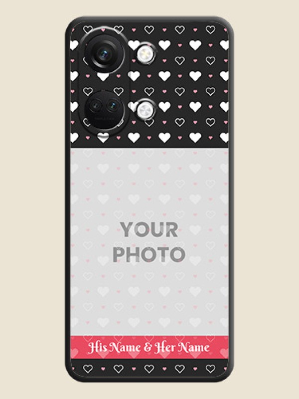 Custom White Color Love Symbols with Text Design - Photo on Space Black Soft Matte Phone Cover - OnePlus Nord 3 5G - alternate view