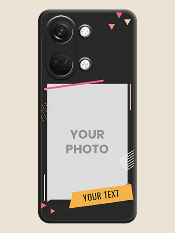 Custom Photo Frame with Triangle Small Dots - Photo on Space Black Soft Matte Back Cover - OnePlus Nord 3 5G - alternate view