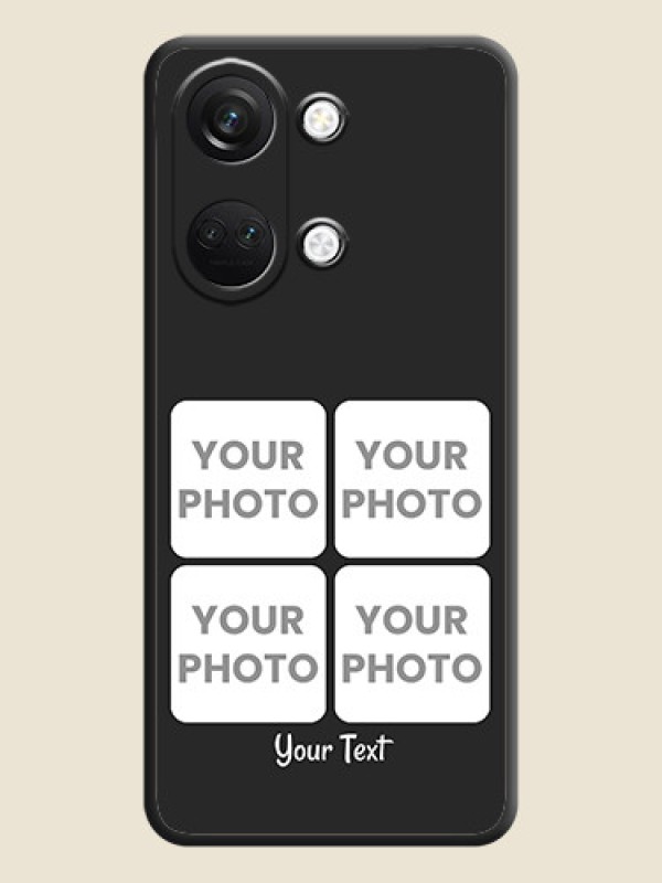 Custom Floral Art with 6 Image Holder - Photo on Space Black Soft Matte Mobile Case - OnePlus Nord 3 5G - alternate view
