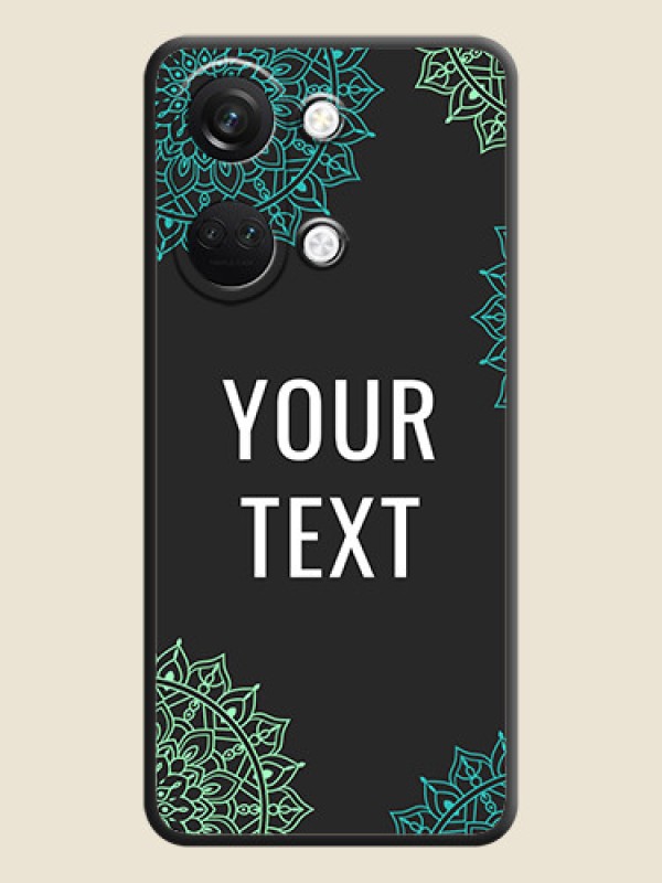 Custom Your Name with Floral Design on Space Black Custom Soft Matte Back Cover - OnePlus Nord 3 5G - alternate view