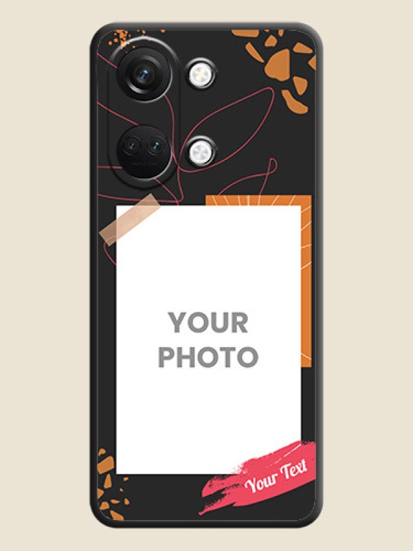 Custom Orange Photo Frame on Space Black Custom Soft Matte Phone Back Cover - OnePlus Nord 3 5G - alternate view