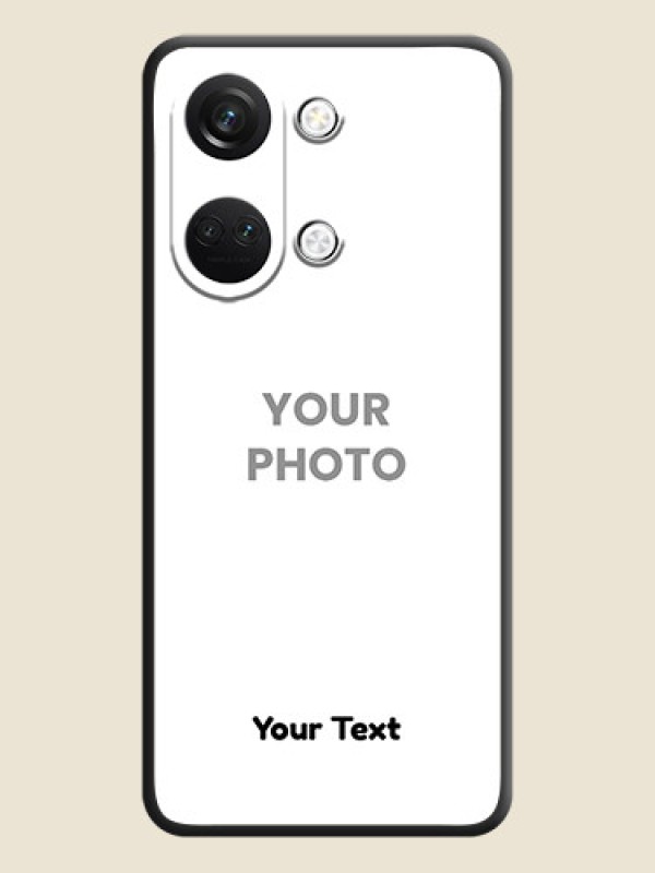Custom Full Single Pic Upload With Text On Space Black Personalized Soft Matte Phone Covers - OnePlus Nord 3 5G - alternate view