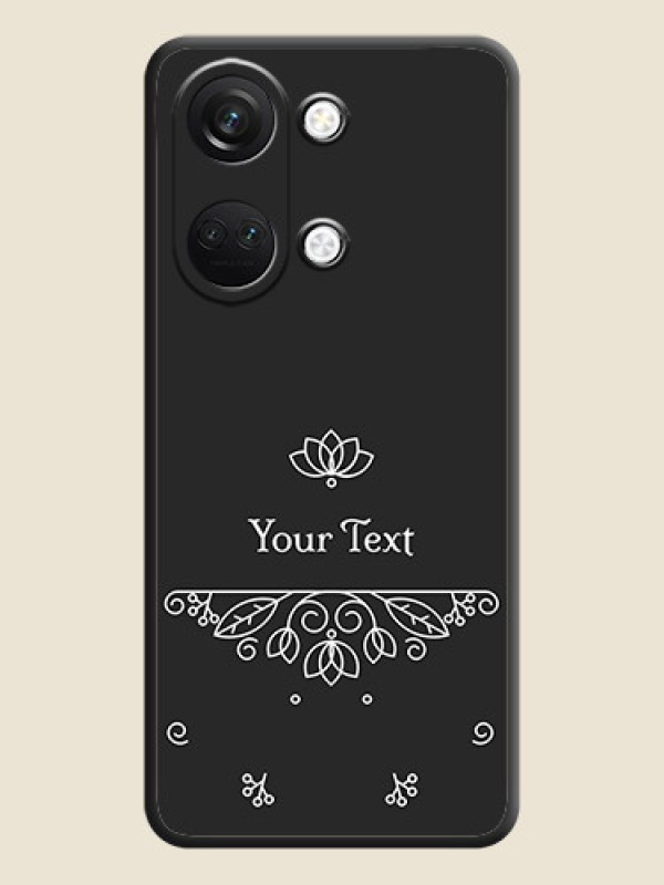 Custom Lotus Garden Custom Text On Space Black Personalized Soft Matte Phone Covers - OnePlus Nord 3 5G - alternate view