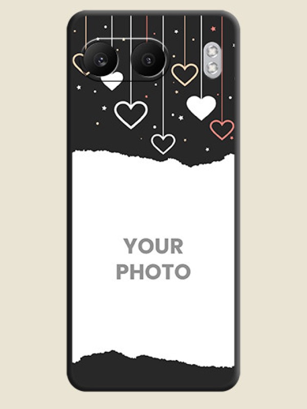 Custom Love Hangings with Splash Wave Picture On Space Black Custom Soft Matte Mobile Back Cover - Nord 4 5G - alternate view