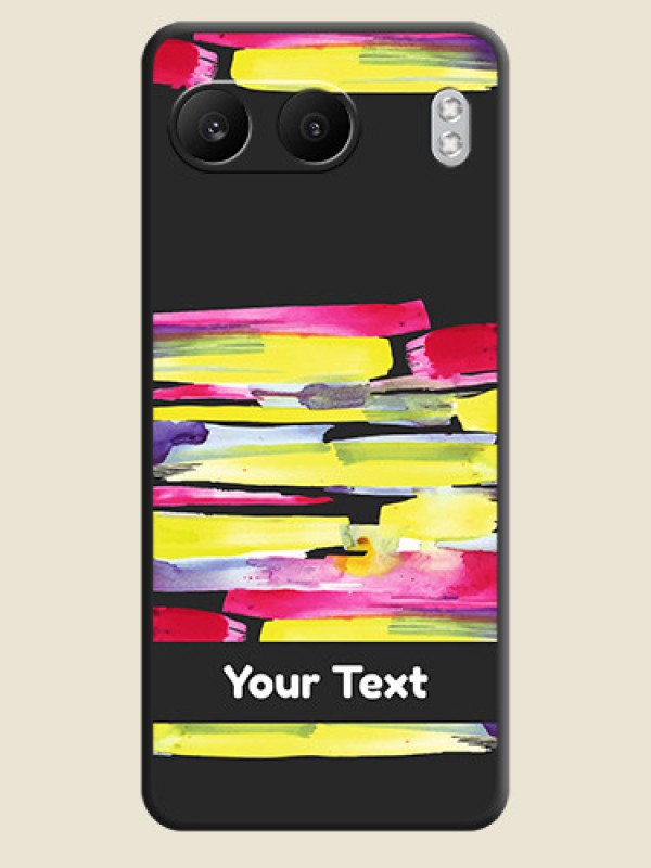 Custom Brush Coloured On Space Black Custom Soft Matte Mobile Back Cover - Nord 4 5G - alternate view