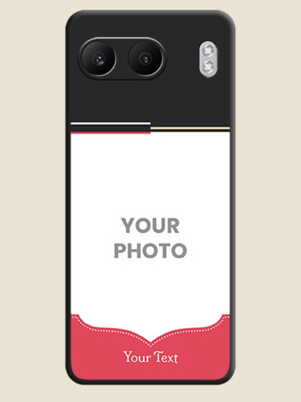 Custom Classic Plain Design with Name On Space Black Custom Soft Matte Mobile Back Cover - Nord 4 5G - alternate view