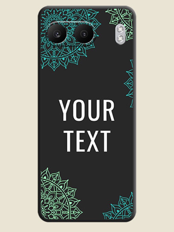 Custom Your Name with Floral Design On Space Black Custom Soft Matte Mobile Back Cover - Nord 4 5G - alternate view
