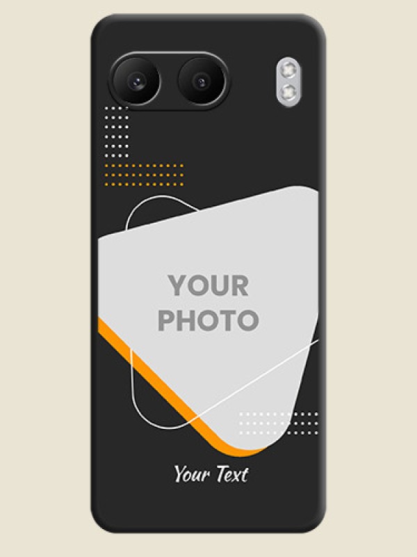 Custom Yellow Triangle on Photo On Space Black Custom Soft Matte Mobile Back Cover - Nord 4 5G - alternate view