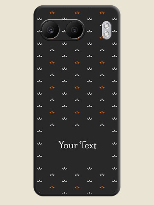Custom Simple Pattern With Custom Text On Space Black Custom Soft Matte Mobile Back Cover - Nord 4 5G - alternate view