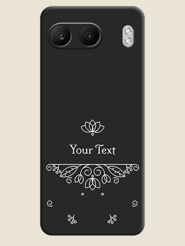 Custom Lotus Garden Custom Text On Space Black Custom Soft Matte Mobile Back Cover - Nord 4 5G - alternate view