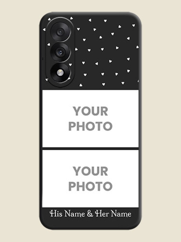 Custom Miniature Love Symbols with Name On Space Black Custom Soft Matte Mobile Back Cover - OnePlus Nord 5 5G - alternate view