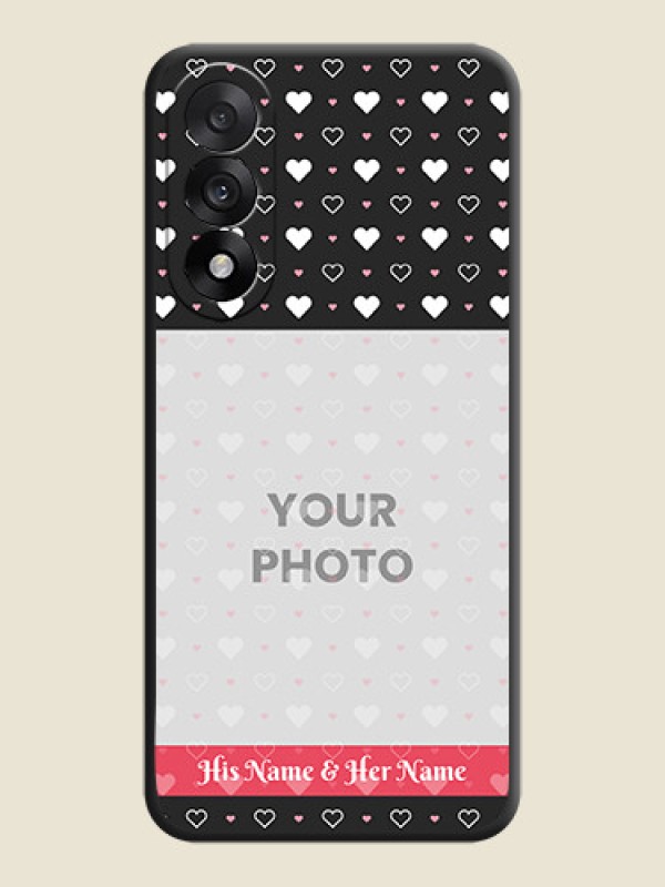 Custom White Color Love Symbols with Text Design on Photo On Space Black Custom Soft Matte Mobile Back Cover - OnePlus Nord 5 5G - alternate view