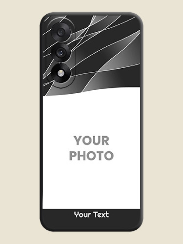 Custom Mixed Wave Lines on Photo On Space Black Custom Soft Matte Mobile Back Cover - OnePlus Nord 5 5G - alternate view
