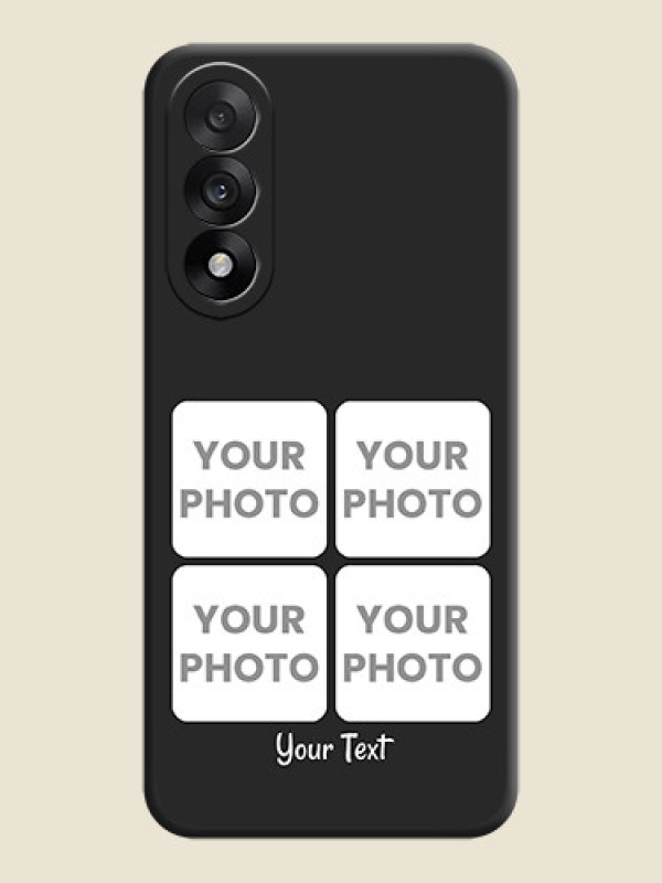 Custom Floral Art with 6 Image Holder on Photo On Space Black Custom Soft Matte Mobile Back Cover - OnePlus Nord 5 5G - alternate view