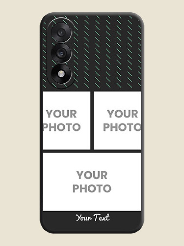 Custom Cross Dotted Pattern with 2 Image Holder On Space Black Custom Soft Matte Mobile Back Cover - OnePlus Nord 5 5G - alternate view