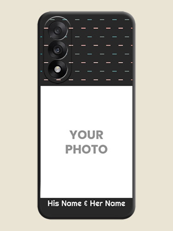 Custom Line Pattern Design with Text On Space Black Custom Soft Matte Mobile Back Cover - OnePlus Nord 5 5G - alternate view