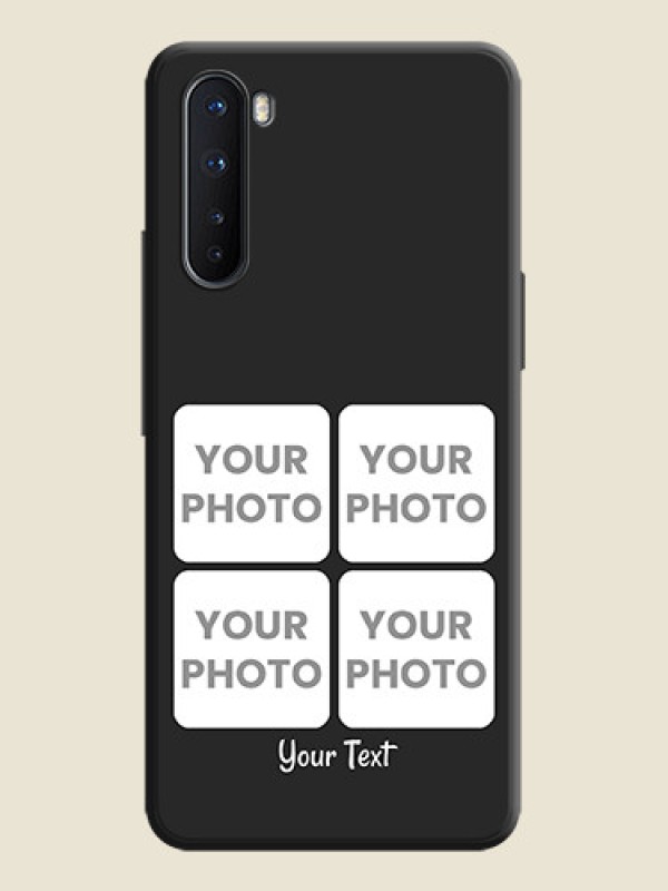 Custom Floral Art with 6 Image Holder - Photo on Space Black Soft Matte Mobile Case - OnePlus Nord 5G - alternate view