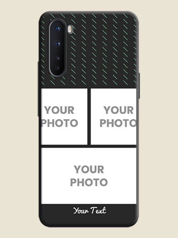 Custom Cross Dotted Pattern with 2 Image Holder  on Personalised Space Black Soft Matte Cases - OnePlus Nord 5G - alternate view