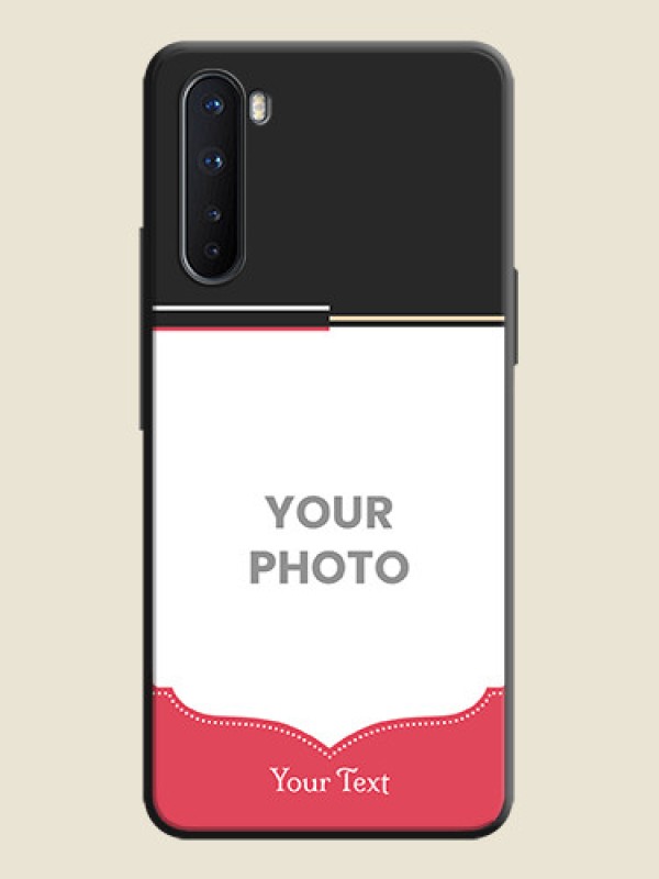 Custom Classic Plain Design with Name - Photo on Space Black Soft Matte Phone Cover - OnePlus Nord 5G - alternate view