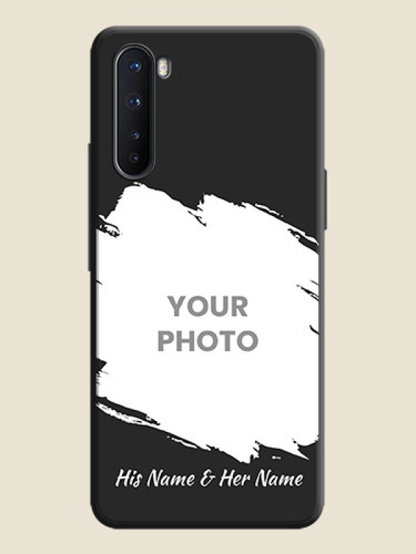 Custom Grunge Brush Strokes - Photo on Space Black Soft Matte Back Cover - OnePlus Nord 5G - alternate view