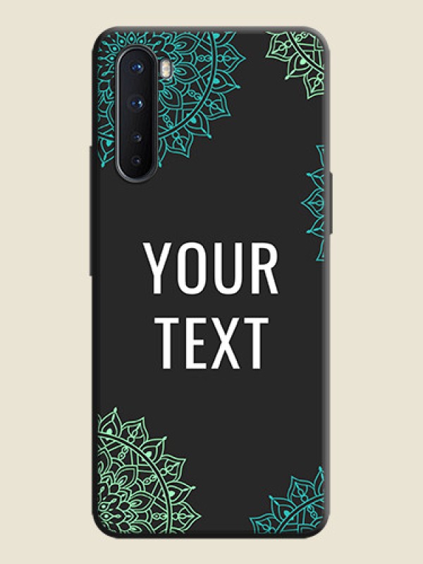 Custom Your Name with Floral Design on Space Black Custom Soft Matte Back Cover - OnePlus Nord 5G - alternate view