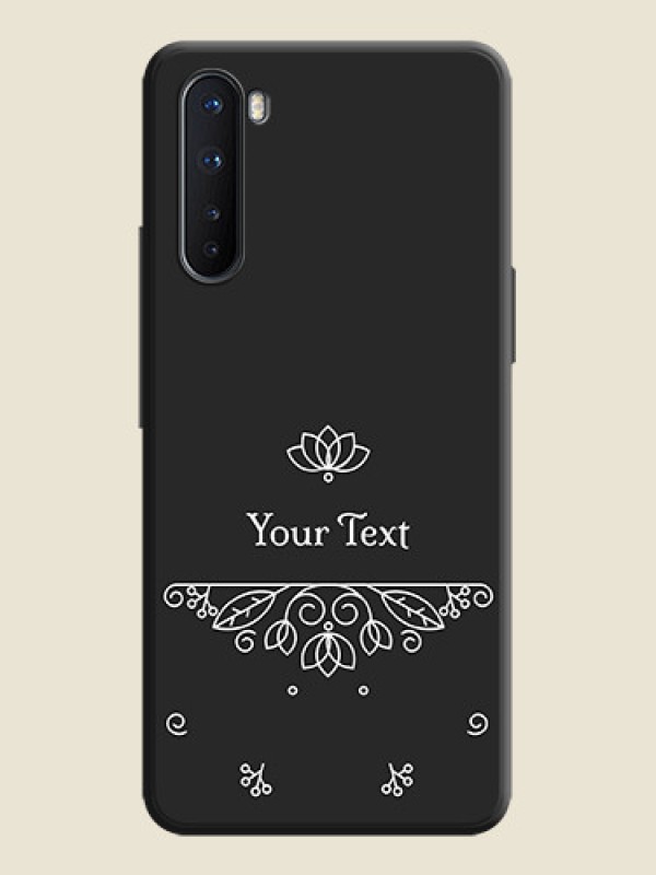 Custom Lotus Garden Custom Text On Space Black Personalized Soft Matte Phone Covers -Oneplus Nord 5G - alternate view