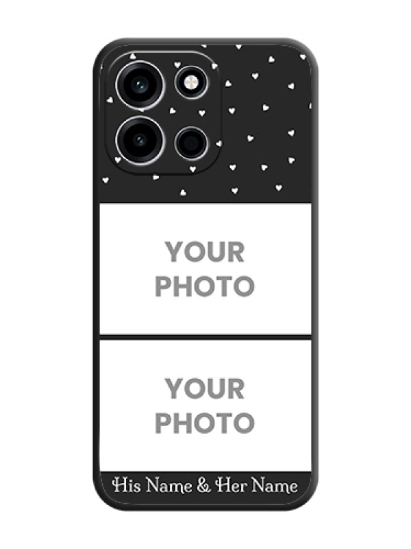 Custom Miniature Love Symbols with Name On Space Black Custom Soft Matte Mobile Back Cover - OnePlus Nord 6 5G - alternate view