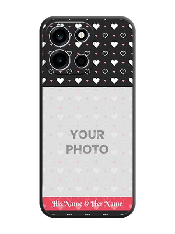 Custom White Color Love Symbols with Text Design on Photo On Space Black Custom Soft Matte Mobile Back Cover - OnePlus Nord 6 5G - alternate view