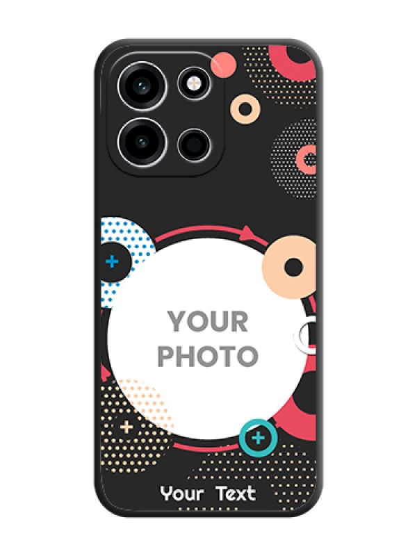 Custom Multicoloured Round Image On Space Black Custom Soft Matte Mobile Back Cover - OnePlus Nord 6 5G - alternate view
