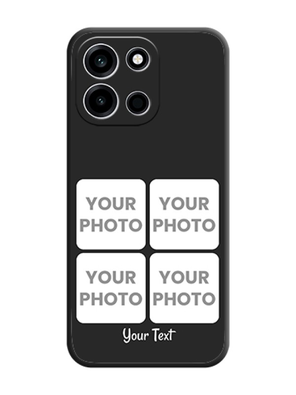 Custom Floral Art with 6 Image Holder on Photo On Space Black Custom Soft Matte Mobile Back Cover - OnePlus Nord 6 5G - alternate view