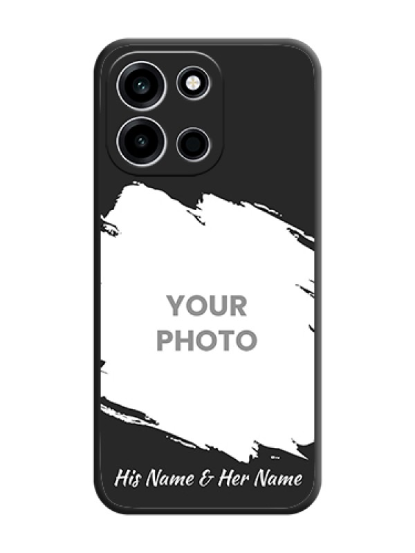 Custom Grunge Brush Strokes on Photo On Space Black Custom Soft Matte Mobile Back Cover - OnePlus Nord 6 5G - alternate view