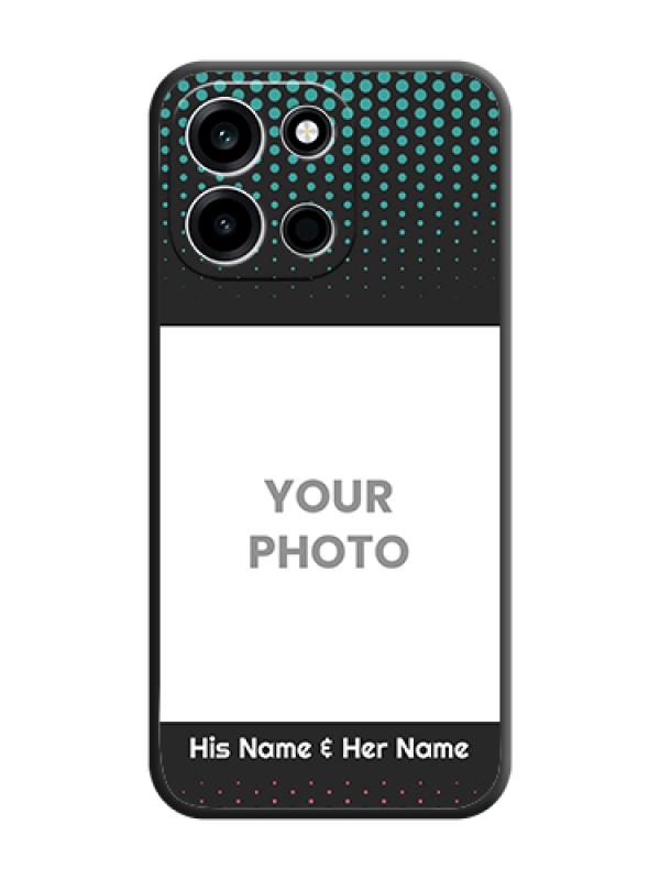 Custom Faded Dots with Grunge Photo Frame and Text On Space Black Custom Soft Matte Mobile Back Cover - OnePlus Nord 6 5G - alternate view