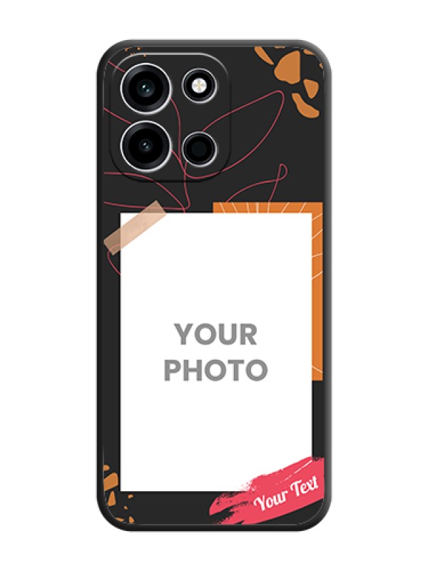 Custom Orange Photo Frame On Space Black Custom Soft Matte Mobile Back Cover - OnePlus Nord 6 5G - alternate view