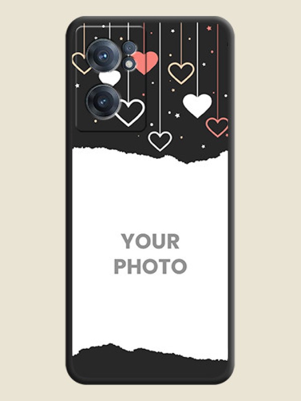 Custom Love Hangings with Splash Wave Picture on Space Black Custom Soft Matte Phone Back Cover - OnePlus Nord CE 2 5G - alternate view