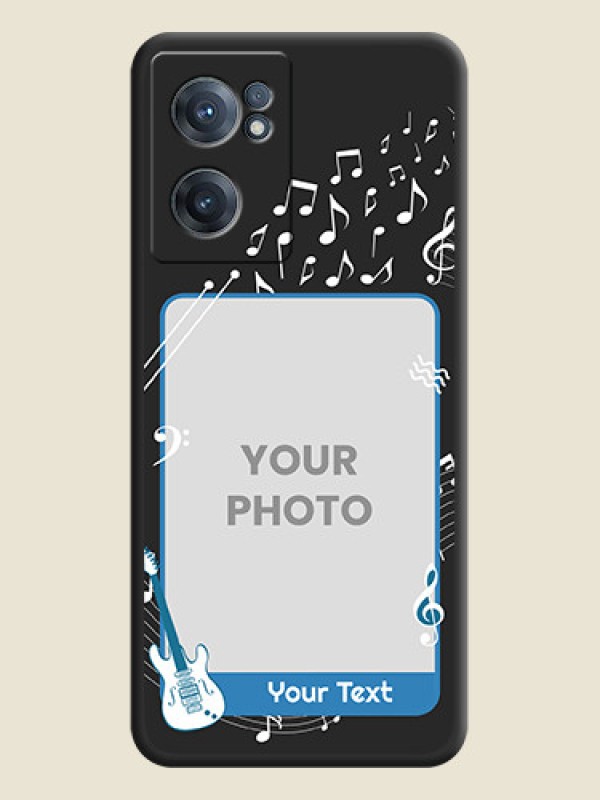 Custom Musical Theme Design with Text on Photo on Space Black Soft Matte Mobile Case - OnePlus Nord CE 2 5G - alternate view