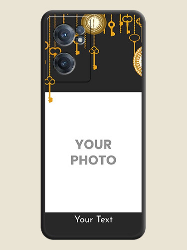 Custom Decorative Design with Text on Space Black Custom Soft Matte Back Cover - OnePlus Nord CE 2 5G - alternate view