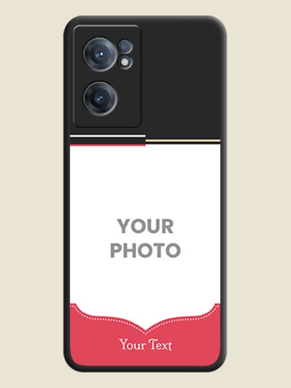 Custom Classic Plain Design with Name on Photo on Space Black Soft Matte Phone Cover - OnePlus Nord CE 2 5G - alternate view