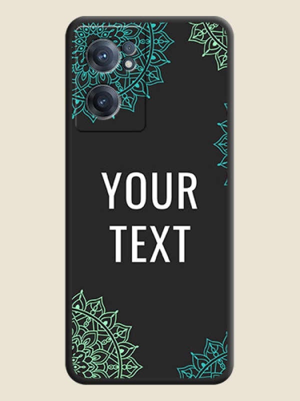 Custom Your Name with Floral Design on Space Black Custom Soft Matte Back Cover - OnePlus Nord CE 2 5G - alternate view