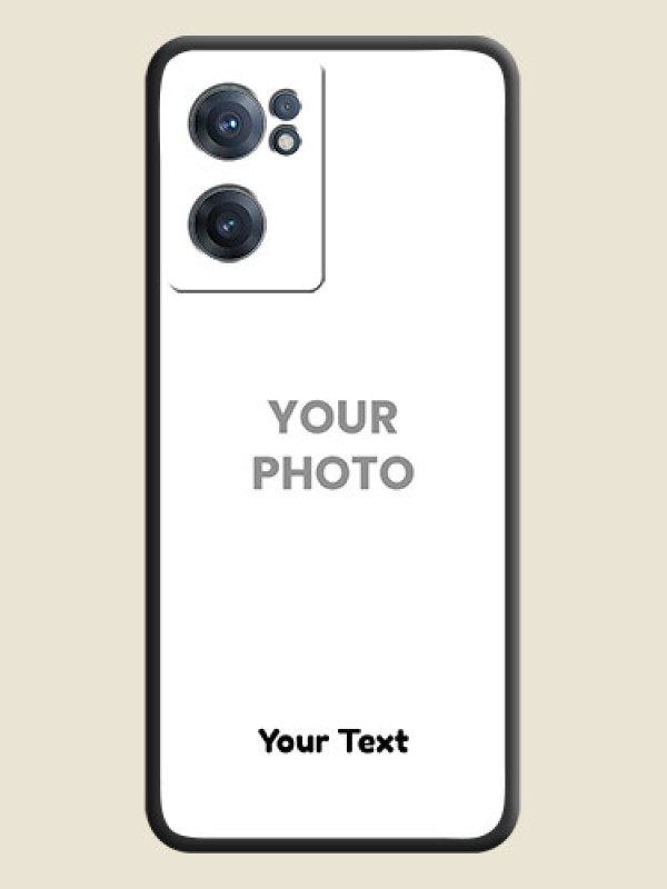 Custom Full Single Pic Upload With Text On Space Black Personalized Soft Matte Phone Covers -Oneplus Nord Ce 2 5G - alternate view