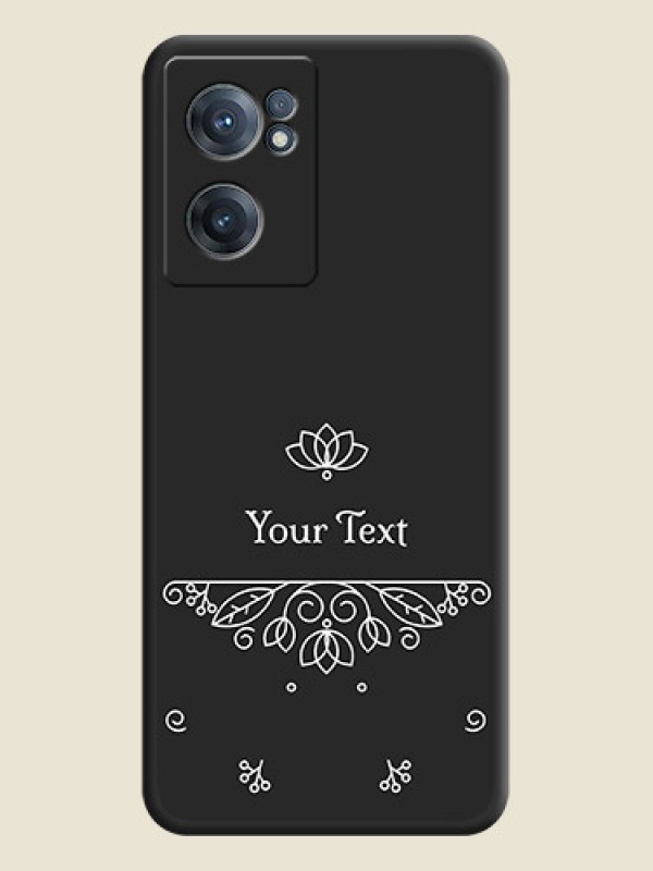 Custom Lotus Garden Custom Text On Space Black Personalized Soft Matte Phone Covers -Oneplus Nord Ce 2 5G - alternate view