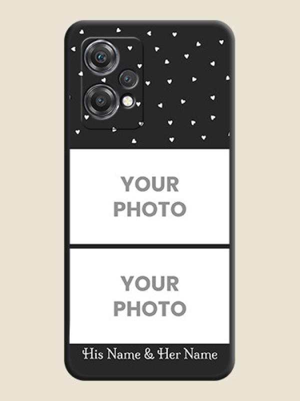 Custom Miniature Love Symbols with Name on Space Black Custom Soft Matte Back Cover - OnePlus Nord CE 2 Lite 5G - alternate view