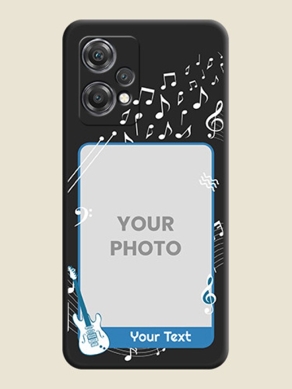 Custom Musical Theme Design with Text on Photo on Space Black Soft Matte Mobile Case - OnePlus Nord CE 2 Lite 5G - alternate view