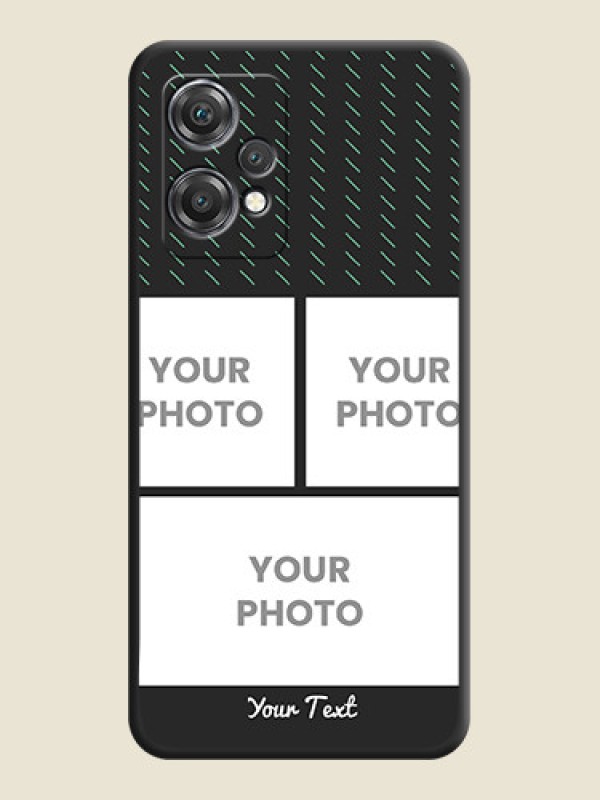 Custom Cross Dotted Pattern with 2 Image Holder  on Personalised Space Black Soft Matte Cases - OnePlus Nord CE 2 Lite 5G - alternate view